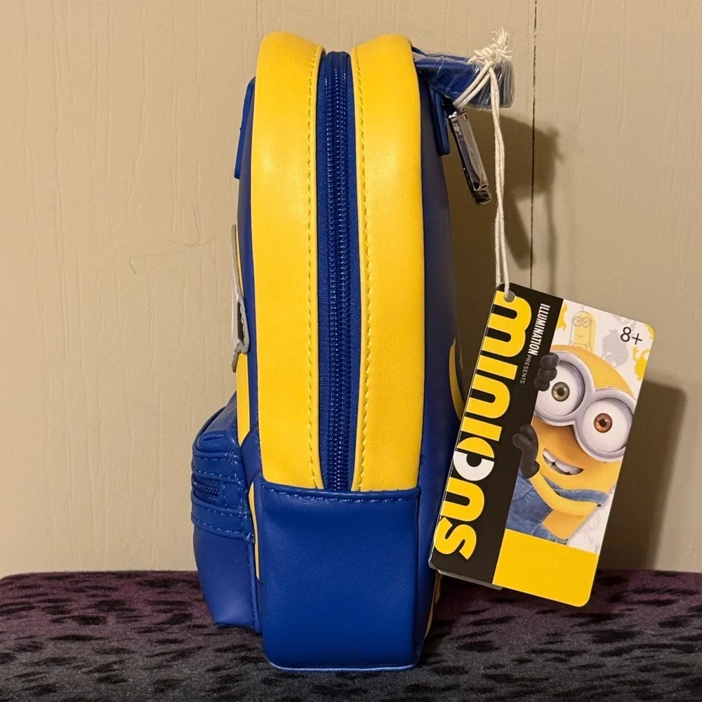 Loungefly Blue & Yellow Minion Face pencil bag - Picture 4 of 7